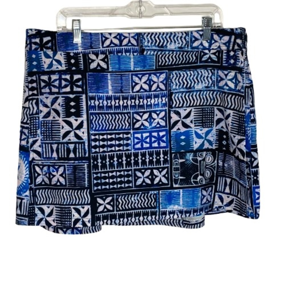 NEW Ripskirt Hawaii Womens Wrap Skirt  XL Blue Pacific Tapa Coastal Beach Travel